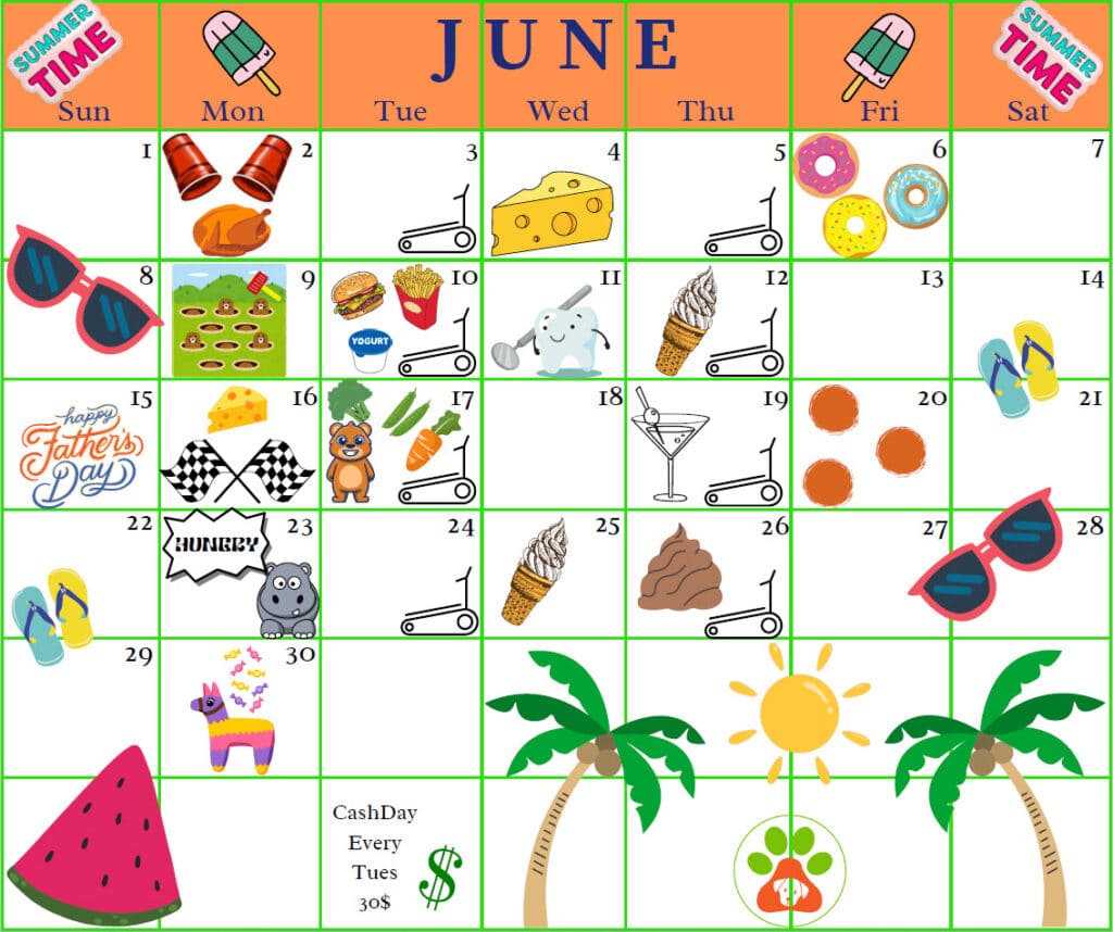 June 2025 Activity Calendar
