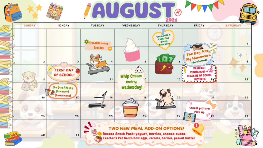 August 2026 Activity Calendar